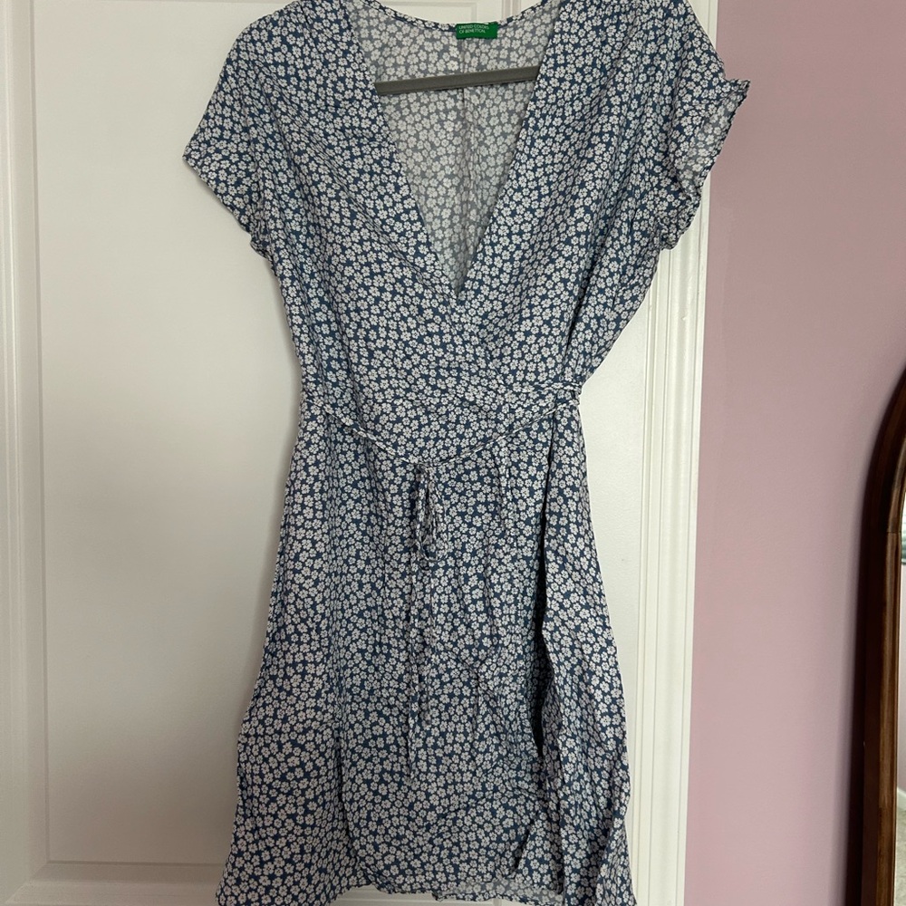 United Colors Of Benetton Blue Floral Mini Dress